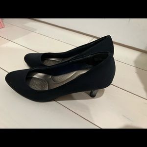Coach and four navy kitten heel